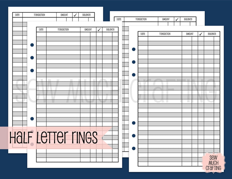 Checkbook Inserts for Rings