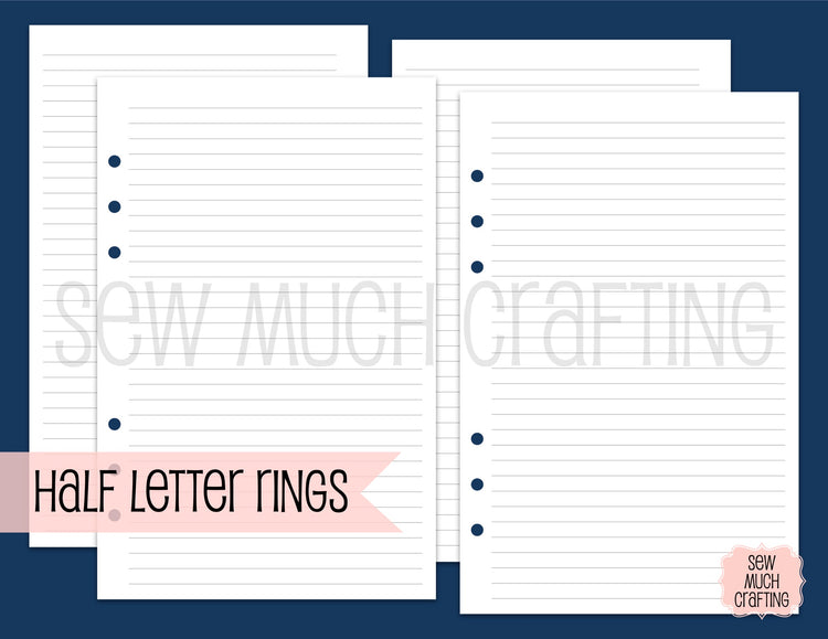 Lined Paper for Rings