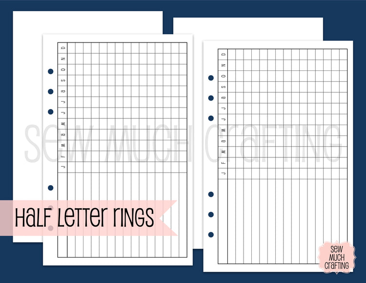 Monthly Task Trackers for Rings