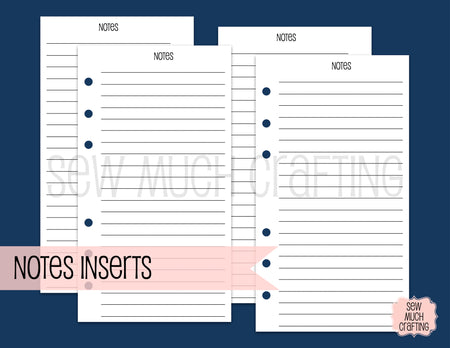 Notes Inserts for Rings