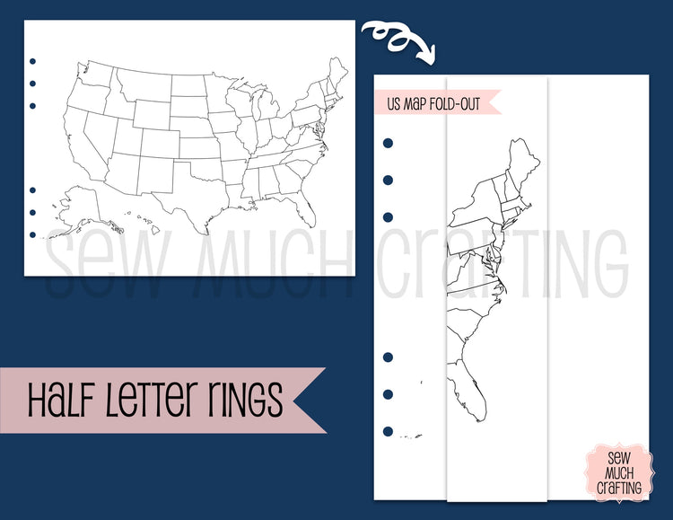 US Map Fold-Out for Rings