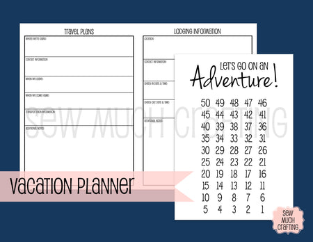 Vacation Planner for Traveler's Notebooks